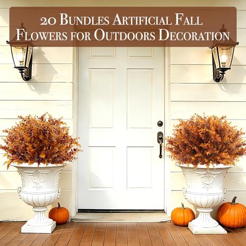20 Bundles Artificial Fall Flowers for Outdoors Fall Decorations for Home - Image 4