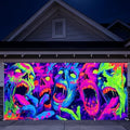 7 x 16 ft Halloween Garage Door Decorations Halloween decorations Witch Door Cover, Hanging Banner, Cauldron Backdrop Mural for Home, Outdoor, Indoor, Spooky Party, Wall, Window (Graffiti, 7 x 16 ft) by THISFIND