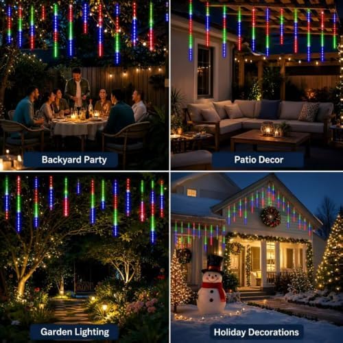 Aukora Outdoor Christmas Lights,Meteor Shower Lights UL Certified - Image 2