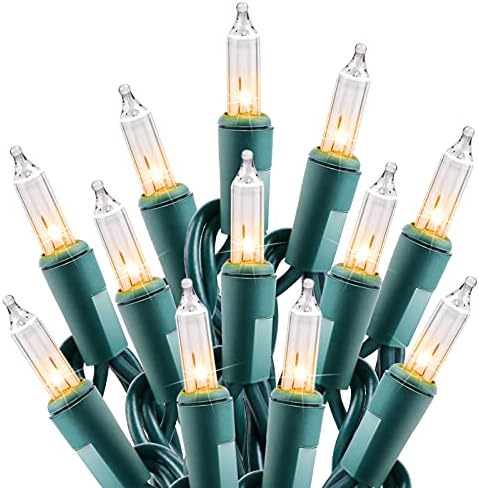 Minetom Clear Christmas String Lights 100 Count 20 Feet Incandescent Bulb by Minetom