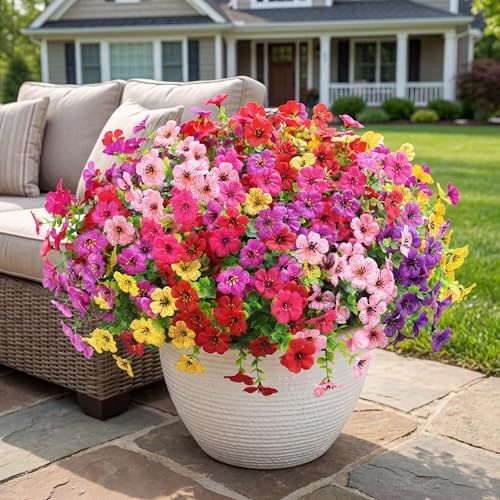 Artificial Flowers for Outdoors (12, Mix 6color) - Image 3