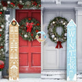 47" Double Side Gingerbread Porch Sign Hello Winter Outdoor Decor by Memorywuu