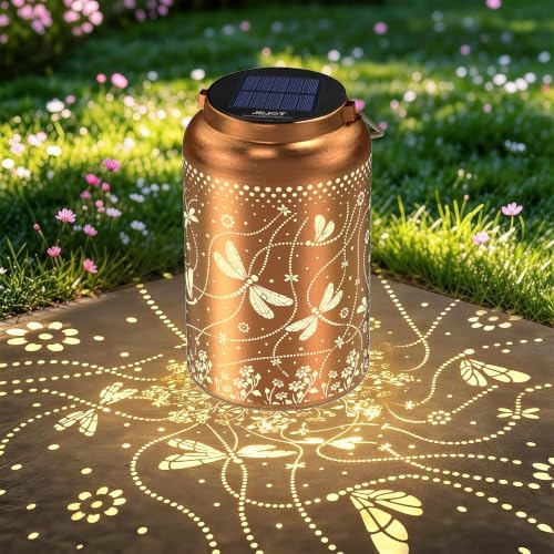 JEJOT Dragonfly Solar Lanterns Outdoor Waterproof,Birthday Gift for Women by JEJOT