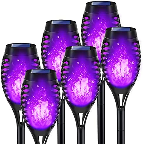 LNRYY Purple Flame Solar Halloween Lights for Halloween Decorations Outdoor by LNRYY
