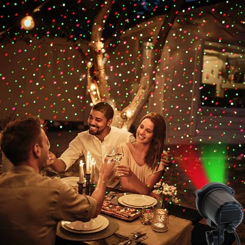 HERHOTER Christmas Laser Lights Outdoor,Red and Green Moving Outdoor Laser Light, Waterproof Garden House Decoration Laser Christmas Lights - Image 4