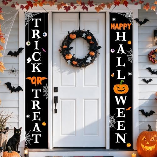 Halloween Door Banners Outdoor Halloween Decorations Witches Porch Decor by Xiolcxdr