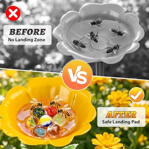 20pcs Bee Watering Station Marbles, Drowning Prevention - Garden Decoration - Image 3