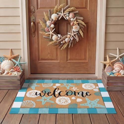 Tinideya 2 23.6 X 35.4 Inches Summer Beach Blue White by Tinideya