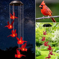Cardinal Solar Wind Chimes for Outside,Cardinal Gifts for Women Mom Mother,Solar Red Bird Memorial Wind Chimes,Solar Powered Wind Chime Waterproof,Red Bird Decor for Garden Patio Outdoor Porch by AWENDIETOU