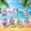 Bencailor 4 Pcs Mermaid Birthday Party Decorations Mermaid Yard Signs by Bencailor
