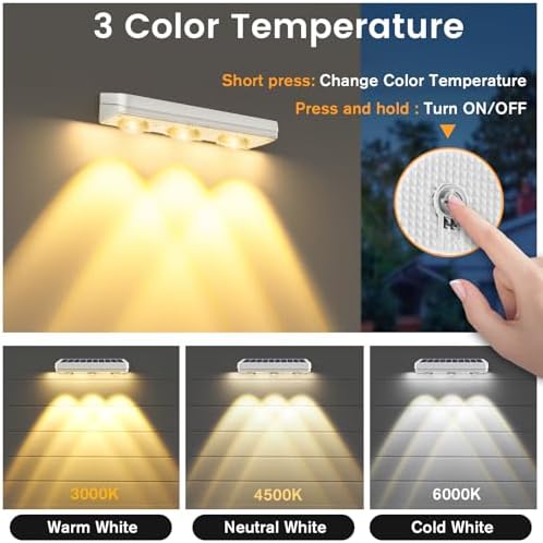 JOFIOS Solar Fence Lights, 3-Color Modes, 10H Battery, White 12Pack - Image 2