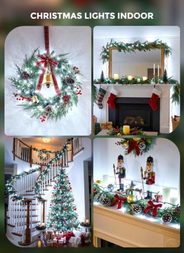 LED Christmas Lights Indoor Outdoor, 33FT 100 Count Mini String Lights - Image 4