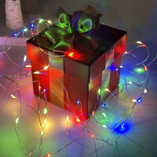 2 Pack Fairy Lights Battery Operated 16FT 50 LED String Lights Multicolor - Image 3