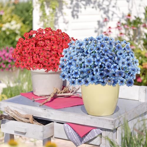 AmyHomie 20 PCS Artificial Flowers for Outdoors, UV Resistant Fake Plants - Image 4