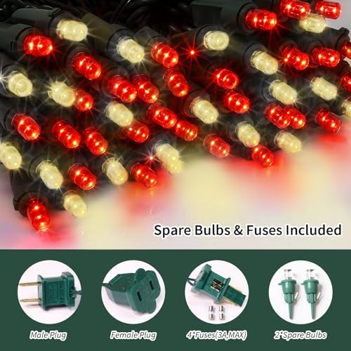 LAMPHOME Red Warm Valentine's String Lights Indoor Outdoor Waterproof,Expandable 21.6 Ft 100 LED Christmas Fairy Light Valentine's Day Garland Party Patio Bedroom Xmas Tree Galentine's Day Decoration - Image 5