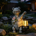 Solar Garden Outdoor Statues Turtle with Lights Resin Statue with Solar Lantern, Decorative Lawn(Turtle 2) by solarstatue