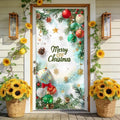 Door Covers Decorative 4th of July Patriotic Door Cover, American Flag Stars Stripes Independence Day Front Door Decoration for Home Party Outdoor (Xmas Border Decor, 70.87"l X 35.43"w) by seewan