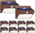 Peasur 10 Pack Solar Motion Sensor Lights Outdoor Waterproof with 3 Modes by Peasur