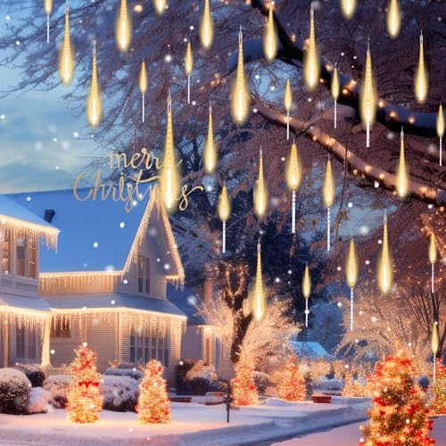 Brightown Meteor Shower Lights Outdoor, 16Inch 20 Tube 720 LED Icicle Light - Image 5