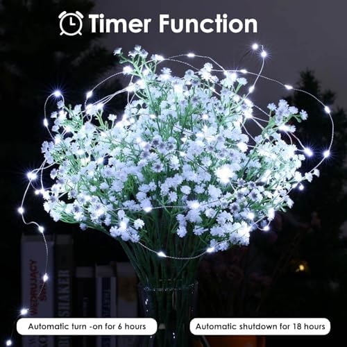 4 Pack Fairy Lights Battery Operated 16FT 50 LED String Lights Cool White - Image 2