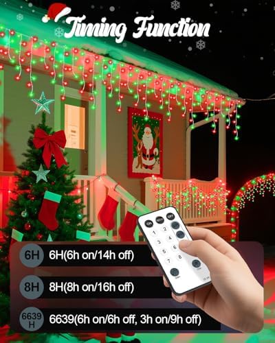 Christmas Outdoor/Indoor Decorations Ice Lights Twinkle Fairy String Light - Image 3