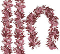 RECUTMS Artificial Silk Eucalyptus Vine Fall Garland with Willow Leaves 2P by RECUTMS