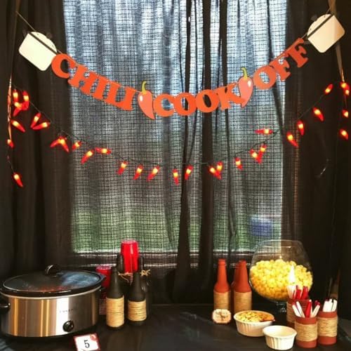 SUNSGNE Chili Pepper Christmas String Lights, 13.6FT Cinco De Mayo Lights with 35 Red Hot Chili Pepper Lights, Red Decorative String Lights for Outdoor Indoor Kitchen Patio Party Cinco De Mayo Decor - Image 6