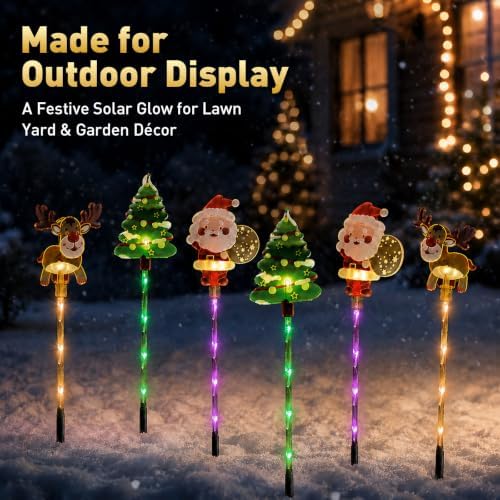 Solar Christmas Lights Outdoor, Yard Decor for Garden, Lawn and Pathway - Image 2