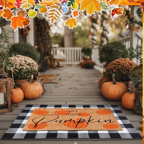 Duraaamo 2 Pcs Fall Coir Doormat Outdoor Fall Welcome Mats, Non Slip - Image 6