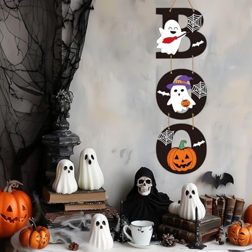 Halloween Door Decorations Halloween Door Sign Ghost Pumpkin Decor Boo Sign - Image 7