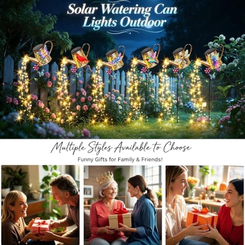 Solar Watering Can with Lights Outdoor Garden Gifts for Women Mom Grandma - Image 6
