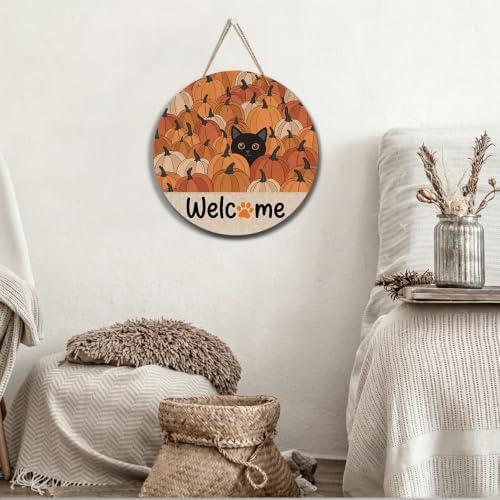 Welcome Sign for Front Door Fall Halloween Reversible Decorations - Image 4