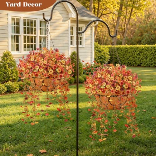 Alupssuc 4 PCS Fall Hanging Flowers Artificial for Outdoor Indoor Decor - Image 6
