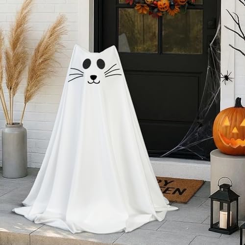 1 Packs Spooky Ghost Halloween Cat Decor Indoor for Birthday Party - Image 2