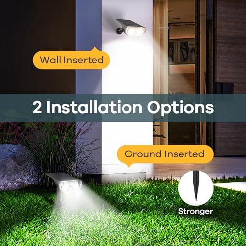 Linkind Solar Lights Outdoor Waterproof Landscape Spotlight Daylight 4 Pack - Image 5