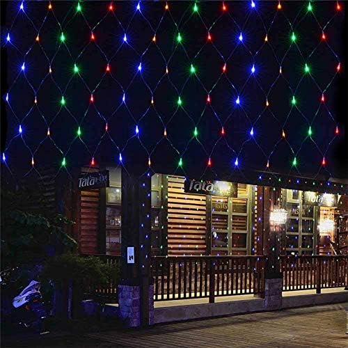 Multicolor Outdoor Christmas Net Lights, 192 LED 9.8FT x 6.6FT - Image 2