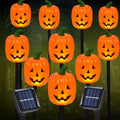 BRIGHTDECK Halloween Pumpkin Stake Lights, Set of 10 Decorative Solar Pumpkin Lights, Waterproof Halloween Decorations for Outdoor Garden and Yard by BRIGHTDECK