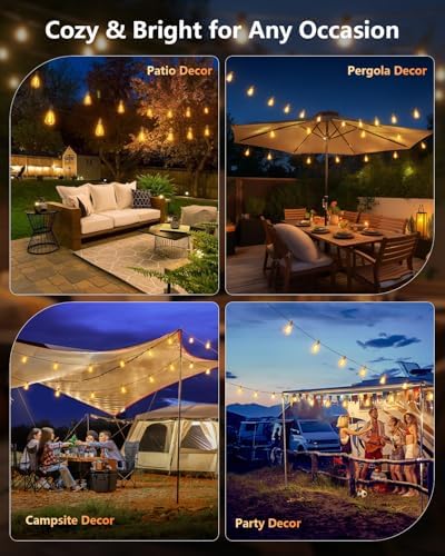 Brightown 38FT Solar String Lights Outdoor, 15+1 Shatterproof LED Lights - Image 7
