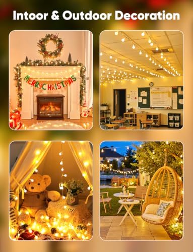 Minetom Globe String Lights, 66 Feet 200 Led Fairy Lights Plug in - Image 7