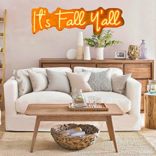 It’s Fall Y’all Neon Sign for Fall Decor, 1Pc Hanging Chain,16x5.9In - Image 5