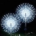 JJGoo Solar Firework Lights, 2 Pack 135 LEDs 2 Lighting Modes Solar Lights Outdoor Waterproof for Garden Patio Walkway Pathway Party Wedding Christmas Decorative - White by JJGoo