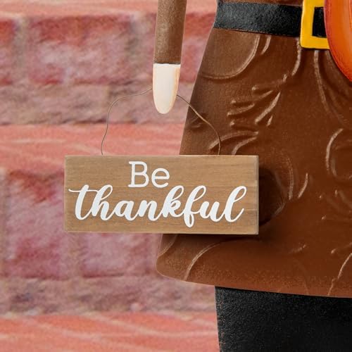Glitzhome Thanksgiving Yard Stakes Metal Pilgrim Boy Yard Signs Hanging Wall Decors for Thanksgiving Fall Harvest Outdoor Decorations, 36" H - Image 7
