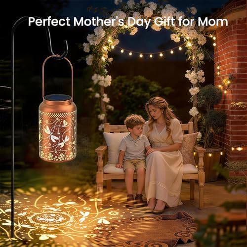 JEJOT Dragonfly Solar Lanterns Outdoor Waterproof,Birthday Gift for Women - Image 3