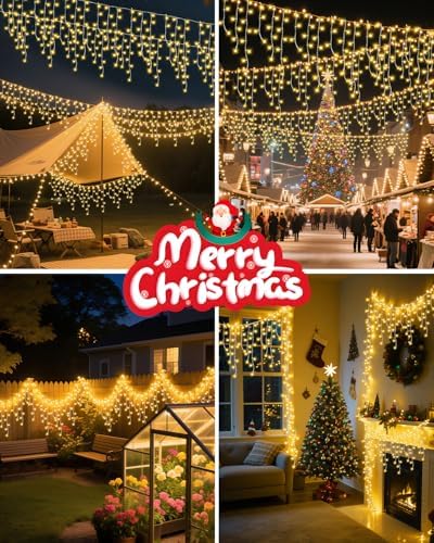 Christmas Outdoor/Indoor Decorations Ice Lights Twinkle Fairy String Light - Image 5