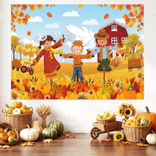 AIBIIN Pumpkin Patch Backdrop Fall Backdrops for Photography 7x5ft - Image 4
