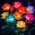 6-Pack Solar Flowers Outdoor Waterproof - Solar Garden Lights Yard Decor by BOMIERMakeYourHomeBetter