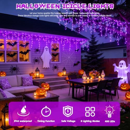 JMEXSUSS Purple Halloween Lights Outdoor, 800 LED - Image 2
