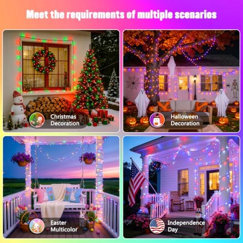 JMEXSUSS 250 LED Smart Color Changing Halloween Lights, RGB String Lights - Image 4
