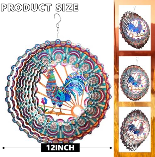 Rooster Wind Spinner - Chicken Gifts for Women Men Mother Father - Image 4