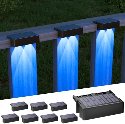 VOLISUN Solar Deck Lights 8 Pack, Color Changing LED Large Size Lamp by VOLISUN